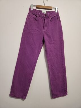Urban Outfitters BDG Cowboy Jeans High Waist Straight Leg Berry Purple Sz 27 EUC